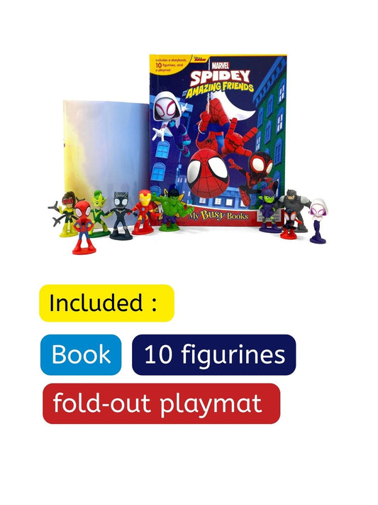 Marvel Spidey & Amazing Friends – My Busy Book (10 Figurines & Playmat)