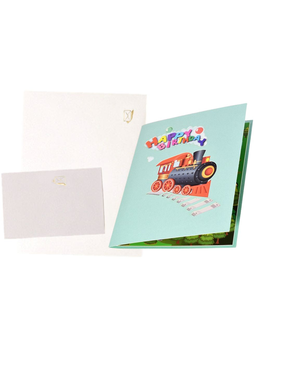 3D Pop-Up Happy Birthday ๐ Greeting Card Amusement Park Train
