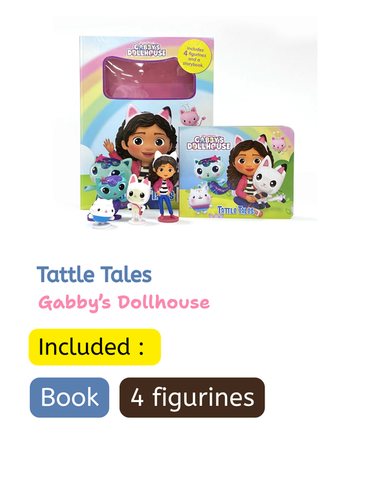Gabby's Dollhouse – Tattle Tales (Book + 4 Figurines)
