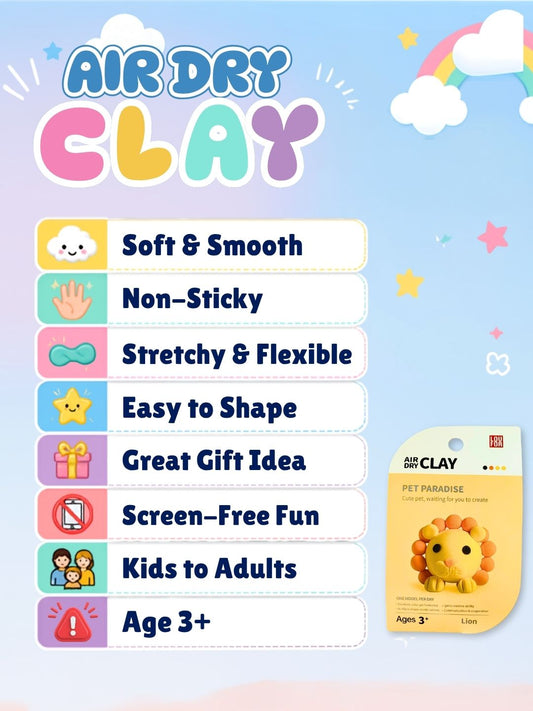 Cute Pet Academy | NON-TOXIC Air dry Clay | Loufor
