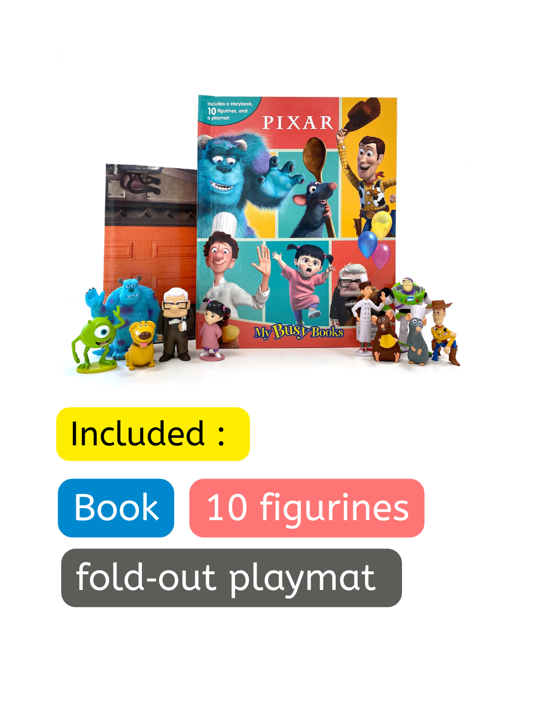 Disney Pixar – My Busy Book (10 Figurines & Playmat)
