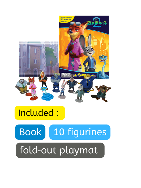 Disney Zootopia 2 – My Busy Book (10 Figurines & Playmat)