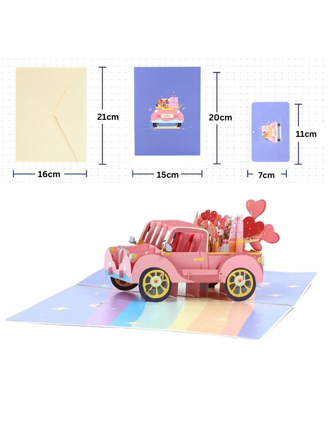 3D Pop-Up Greeting Card Romantic Love Valentine's Couple anniversary marriage engagement proposal