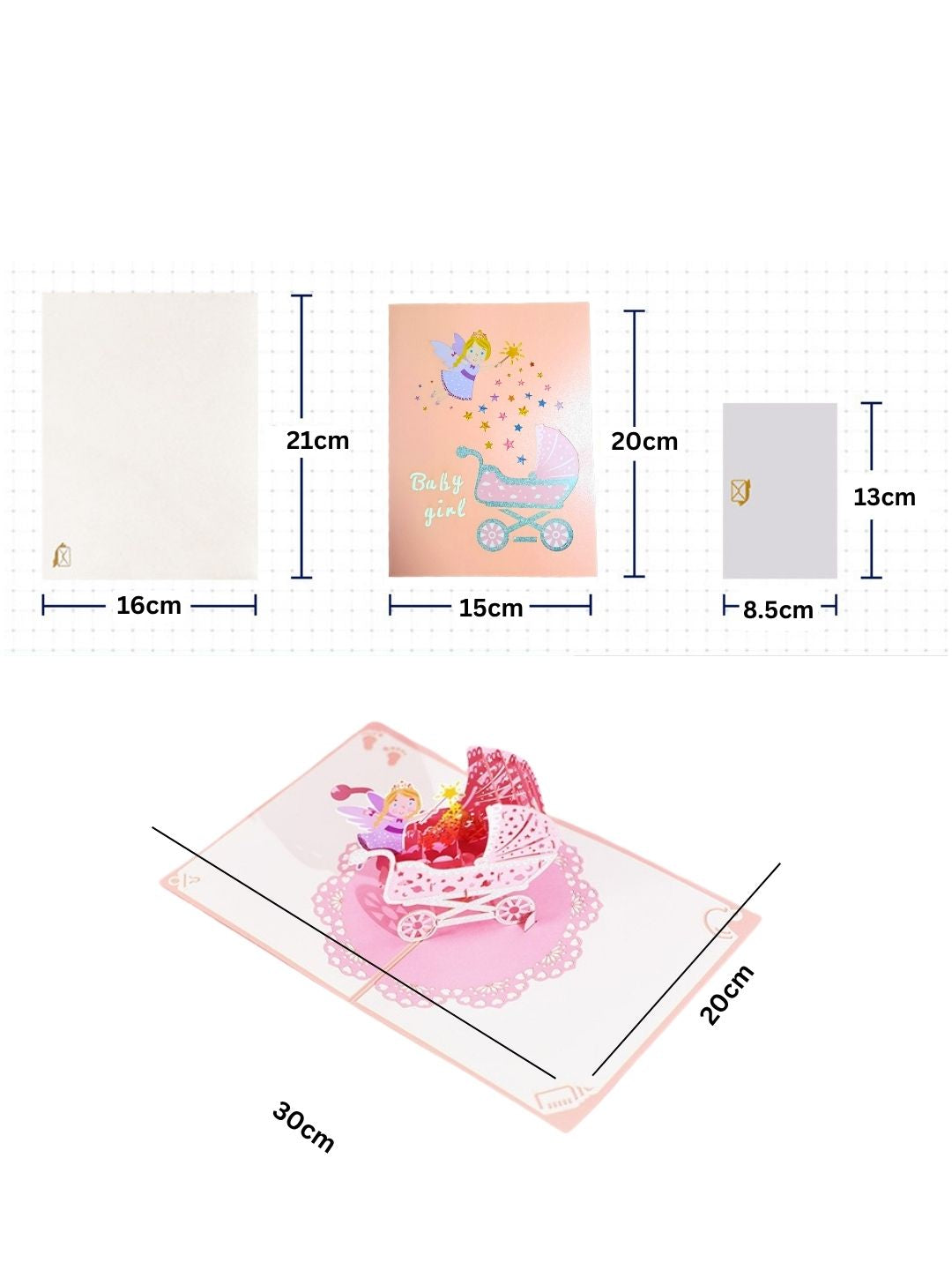 SG | 3D Pop-Up Greeting Card | Baby Boy Girl | Welcome Little One | Newborn Gift Card | Baby Shower | Birth Celebration