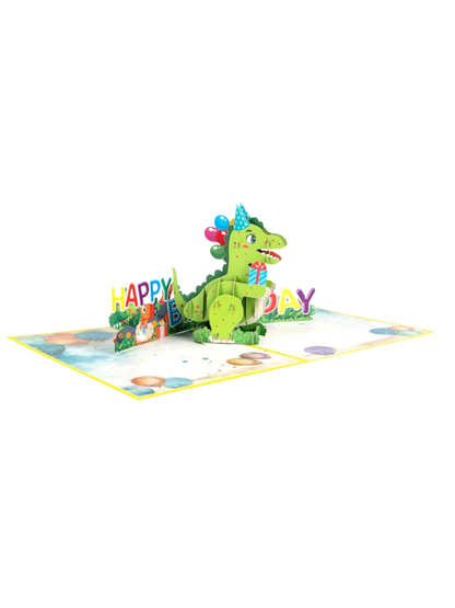 3D Pop-Up Birthday Card Cute Dinosaur