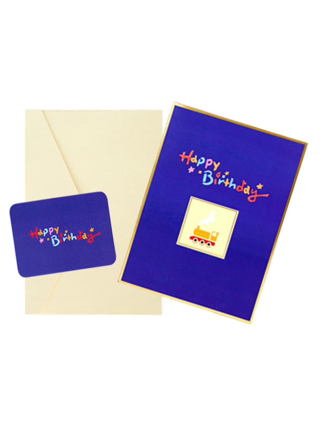 3D Pop-Up Happy Birthday Greeting Card Cute Train Balloon Theme