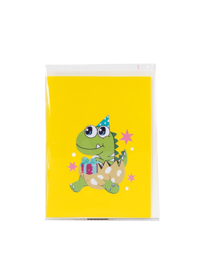 3D Pop-Up Birthday Card Cute Dinosaur