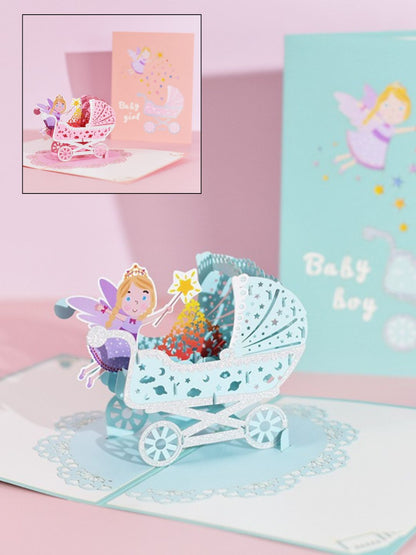 SG | 3D Pop-Up Greeting Card | Baby Boy Girl | Welcome Little One | Newborn Gift Card | Baby Shower | Birth Celebration