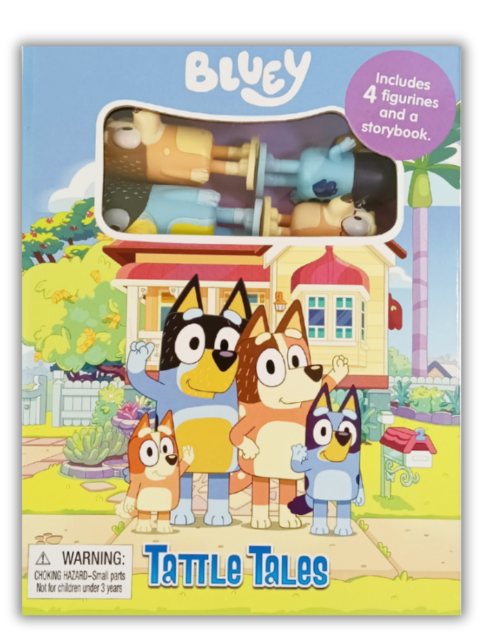 Bluey – Tattle Tales (Book + 4 Figurines)