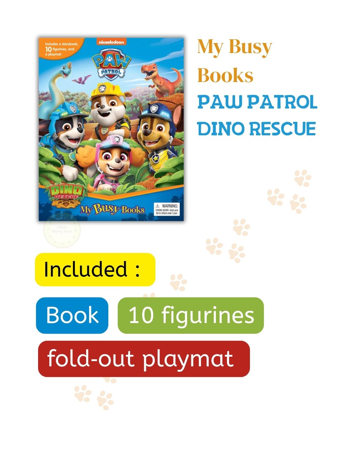 PAW Patrol Dino Rescue – My Busy Book (10 Figurines & Playmat)