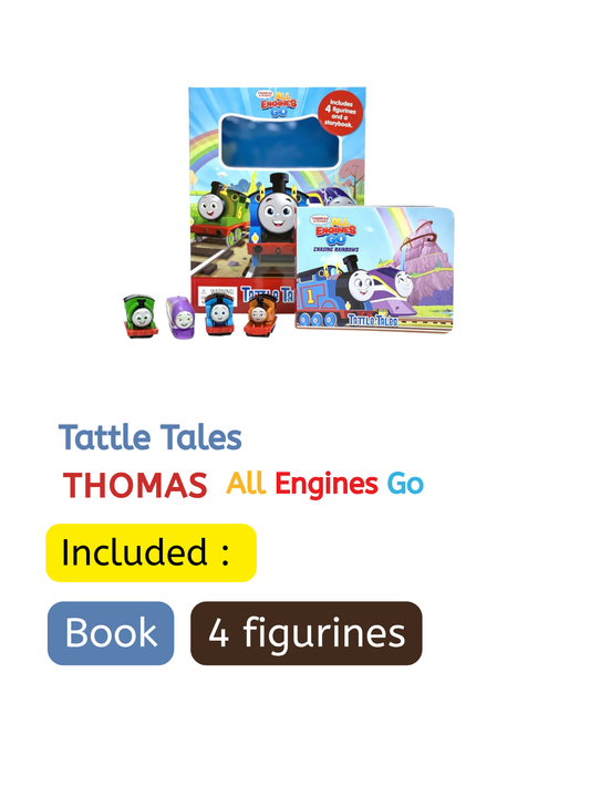 Thomas & Friends All Engines Go – Tattle Tales (Book + 4 Figurines)