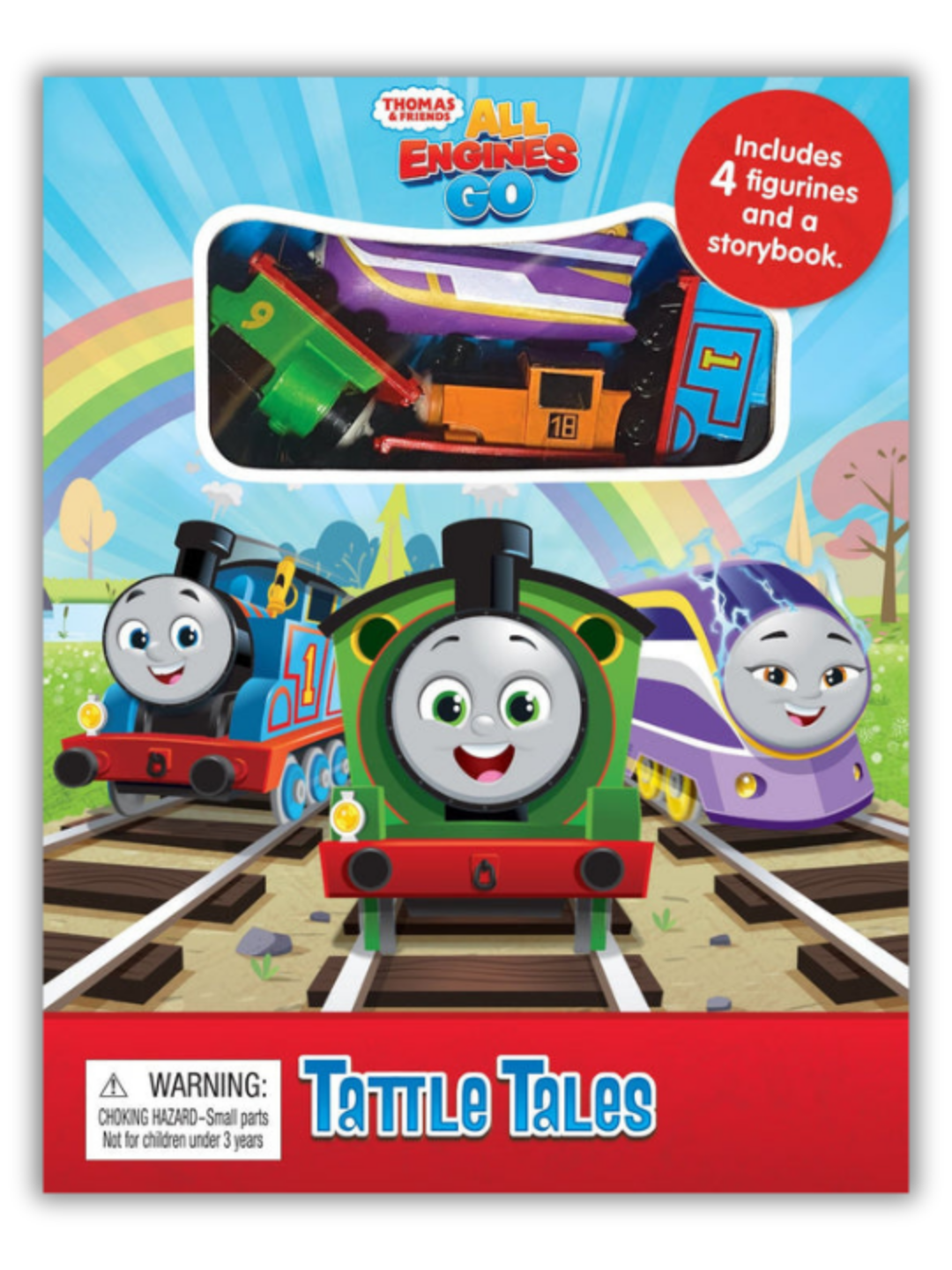 Thomas & Friends All Engines Go – Tattle Tales (Book + 4 Figurines)
