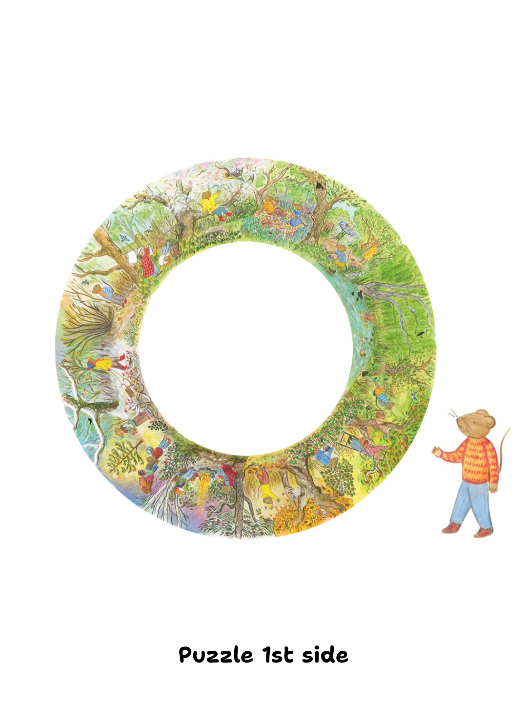 Mouse’s Wood Story Puzzle by Alice Melvin (12-Piece Double-Sided Jigsaw)