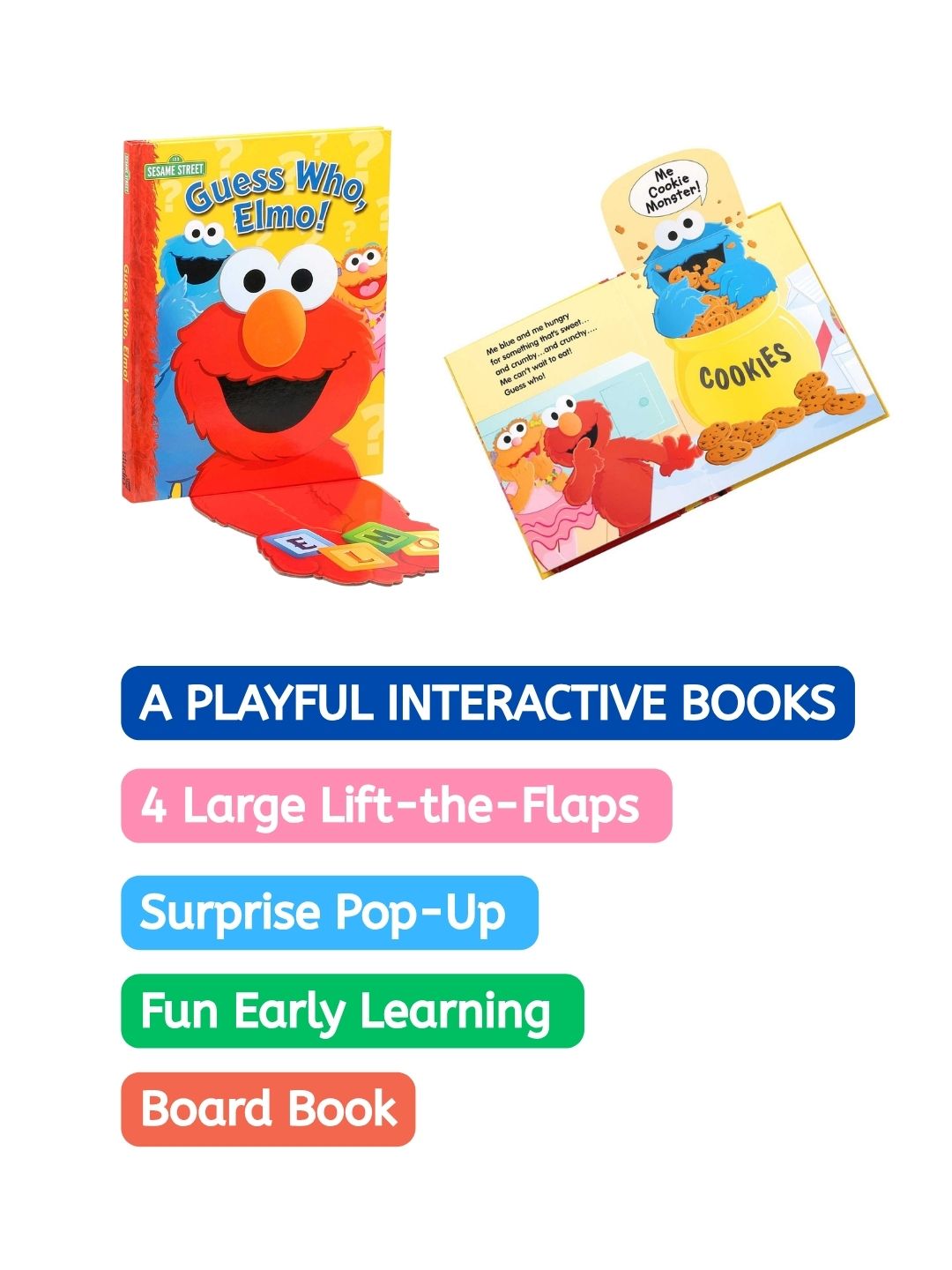 Sesame Street: Guess Who, Elmo! | Interactive Board Book